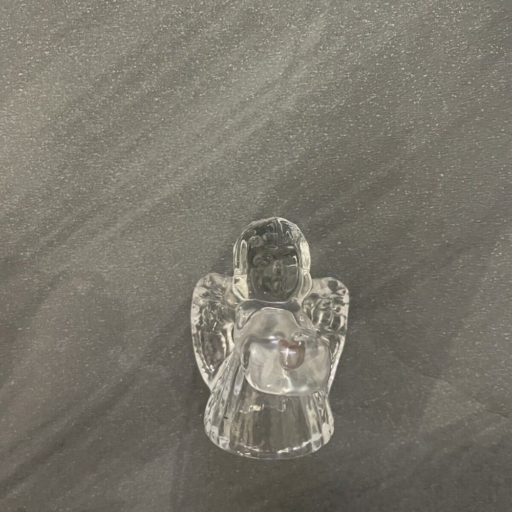 Biedermann Glass Angel Figurine Miniature Candle Holder